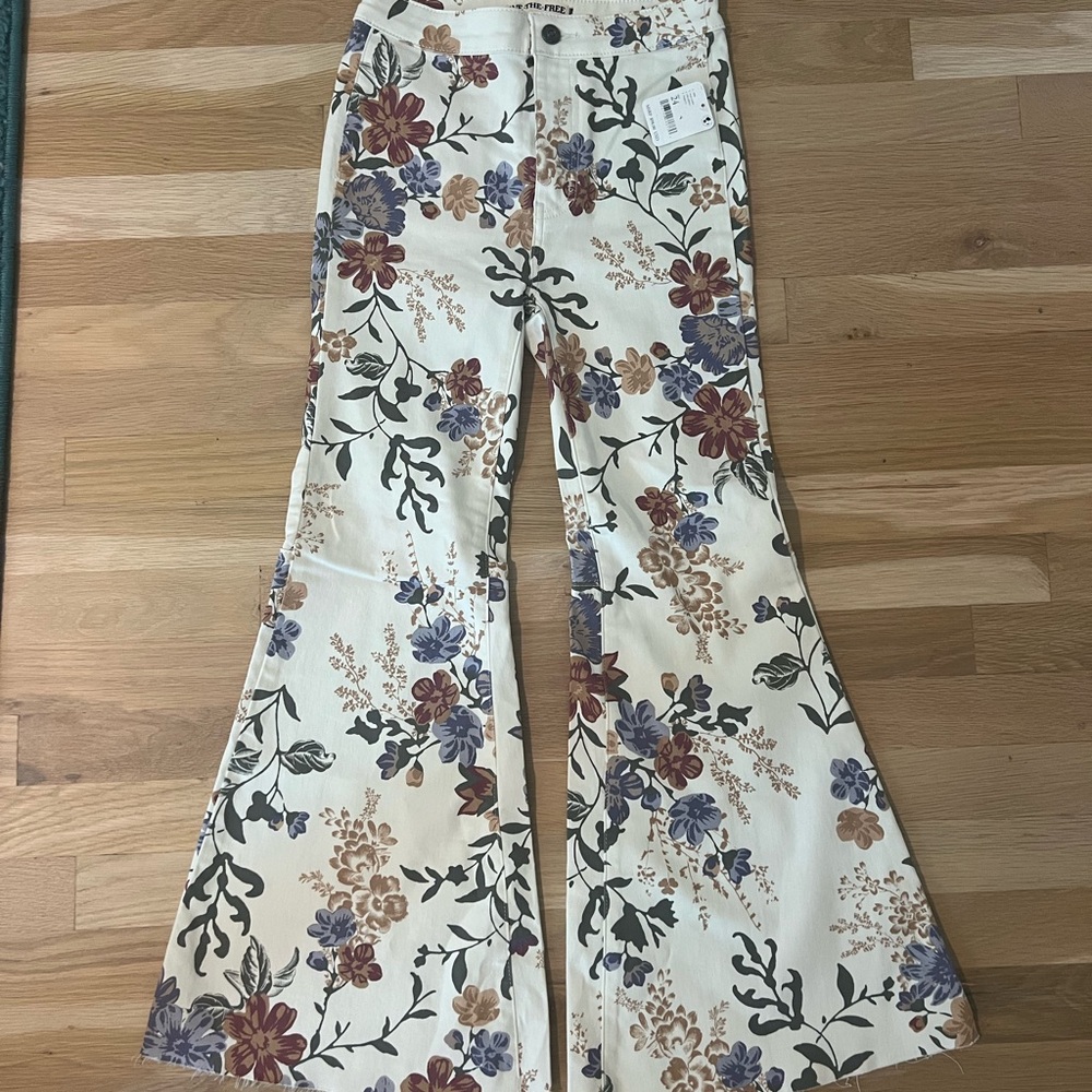 Free People Youthquake Printed Crop Flare